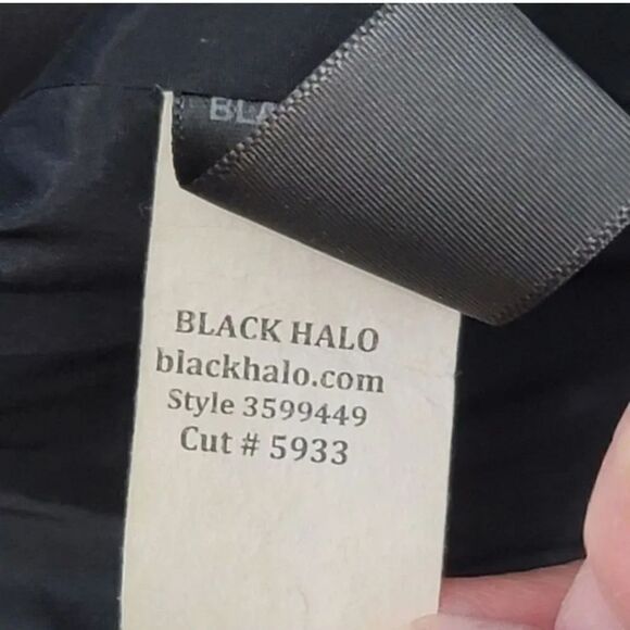 Black Halo Pravella Ruffled One-Shoulder Sheath Dress in Black Size 6 - Picture 10 of 12